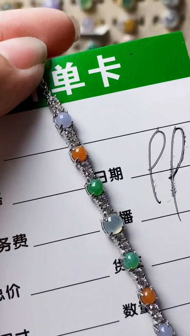 银S925镶嵌戒指翡翠8561