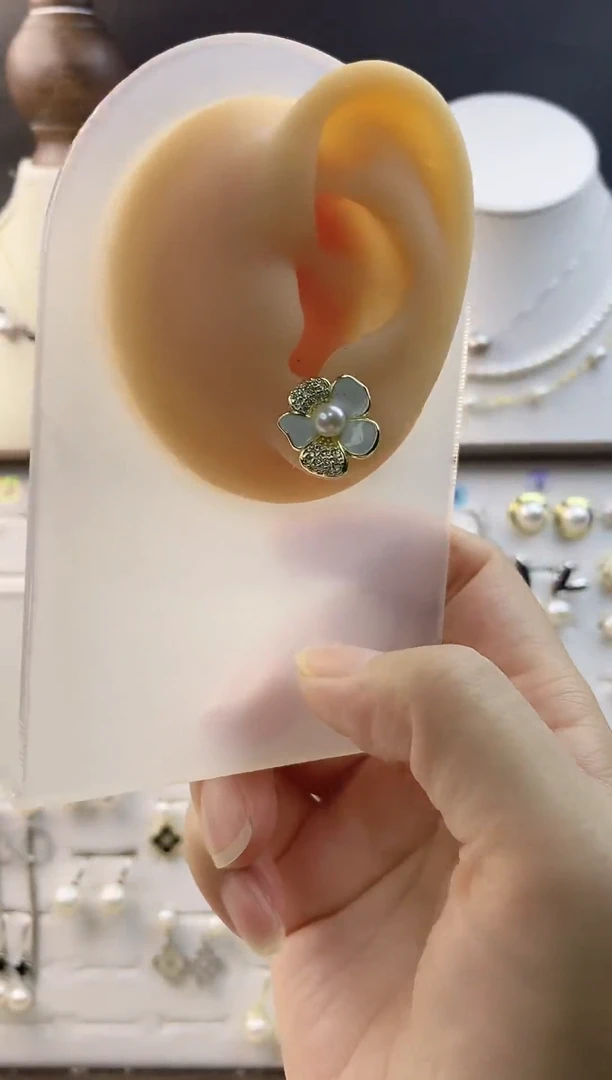 合金耳饰淡水珍珠93