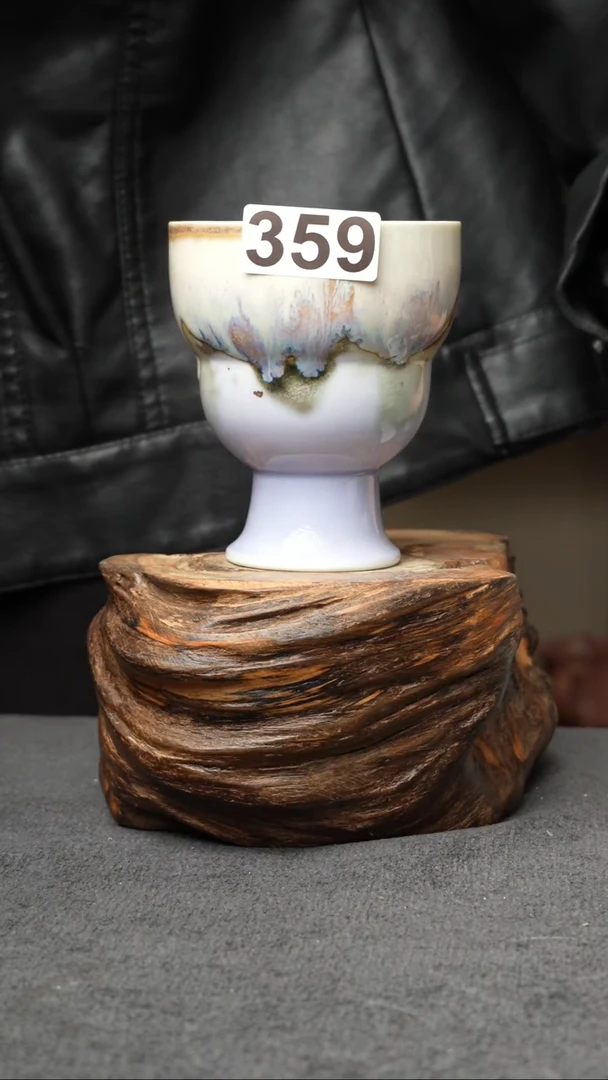 杯子359景德镇手创颜色釉杯（食品级）带冰裂纹