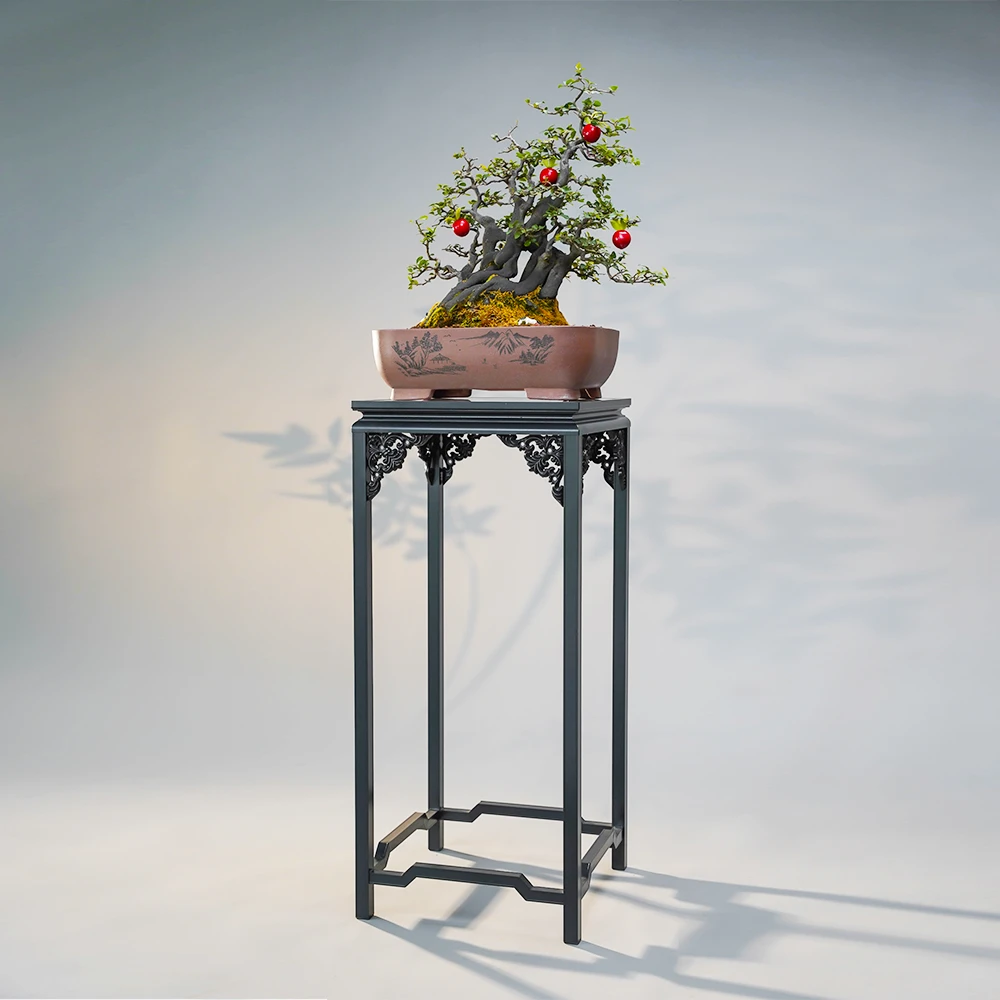 铝合金【云纹大花几】盆景花架博古架特大盆景专用花架落地式置物架