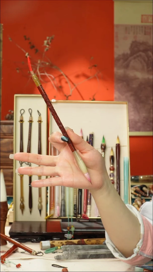 516号闪孤品高货毛笔链接 清水试笔 蘸墨不退