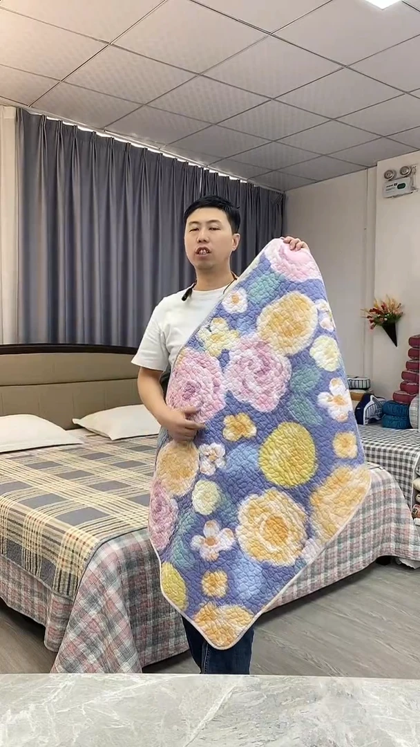 棉70cm*100cm 蓝色玫瑰