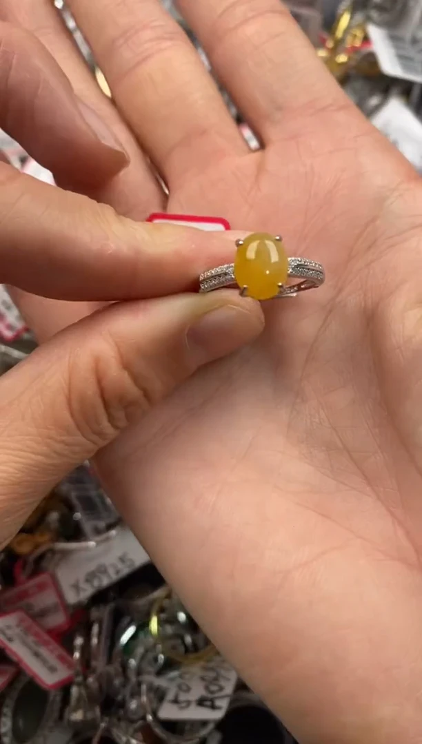 银S925镶嵌戒指翡翠111   10