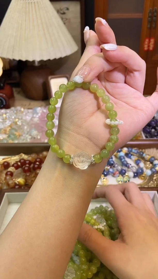 【闪购商品】岫玉手饰未镶嵌6114手串