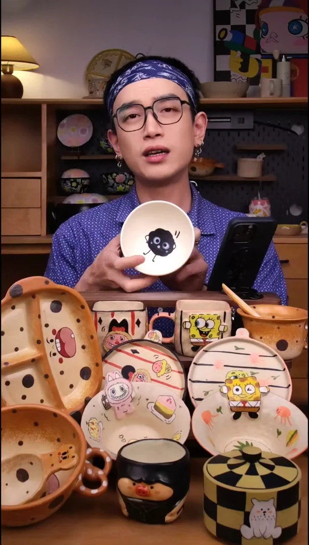 碗景德镇可爱设计师款陶瓷