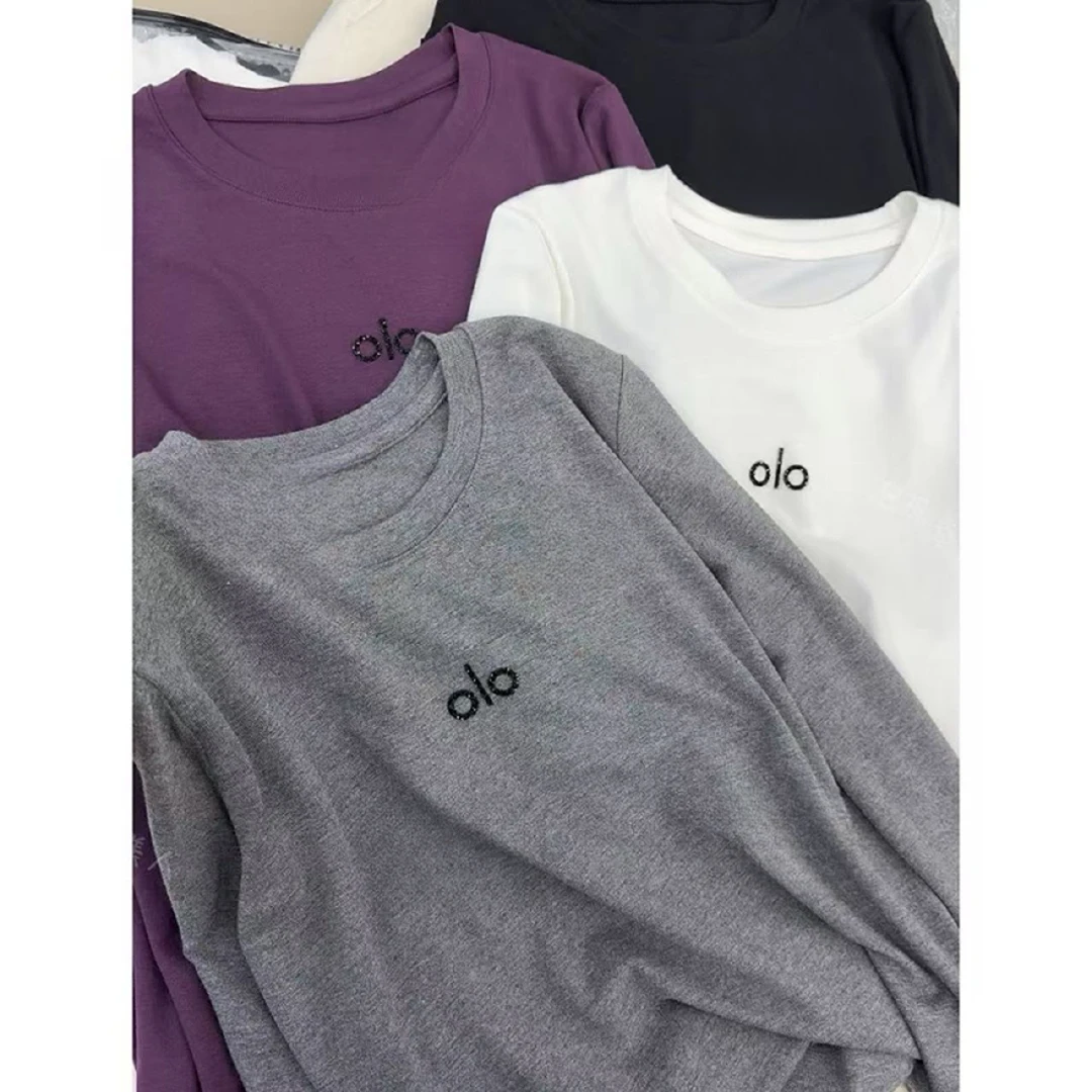 水溶棉烫钻」T 简约万能打底衫百搭显瘦纯色长袖T恤女春秋 25新