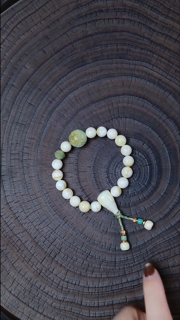 手链蜜蜡未镶嵌瓷白 手链 8+