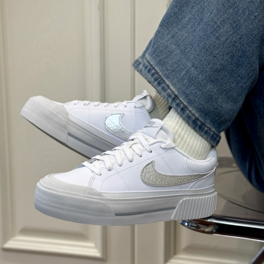 【C类瑕疵】-鞋子开胶 耐克女鞋COURT经典百搭缓震板鞋HQ2307-100