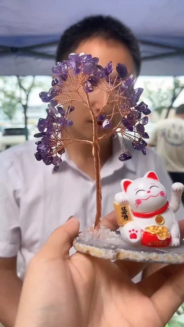 未镶嵌紫晶大型摆件（非配饰）天然多样性发一mm