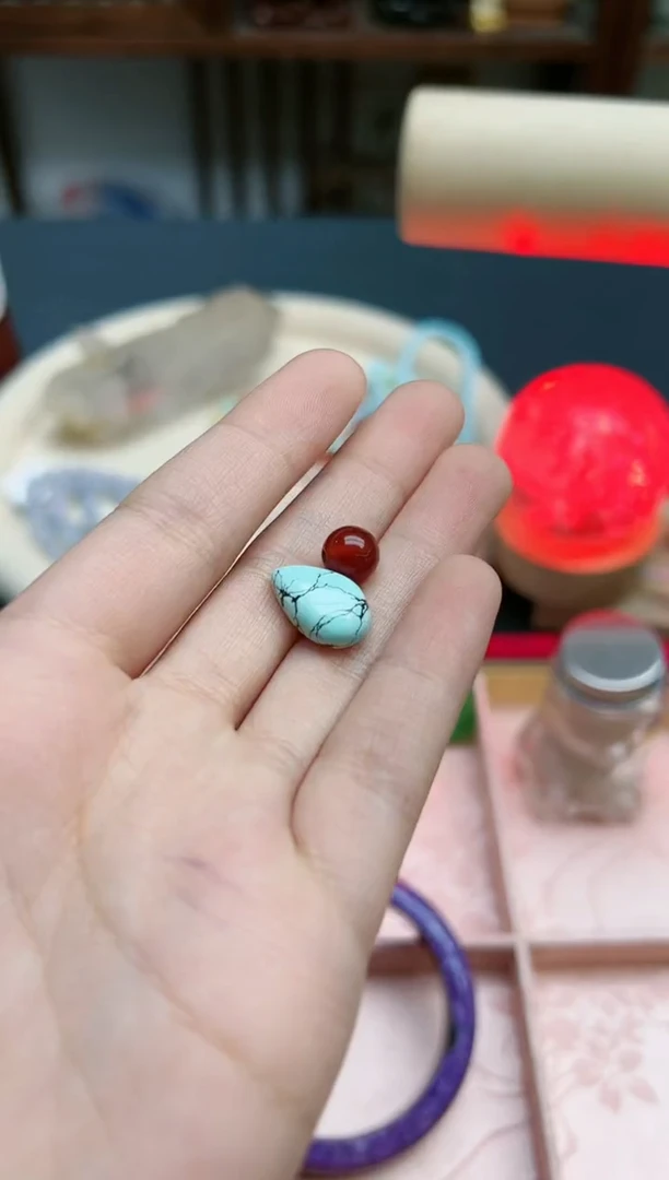 【闪购商品】玛瑙/玉髓配饰未镶嵌玛瑙水滴网花配饰*1 ZD