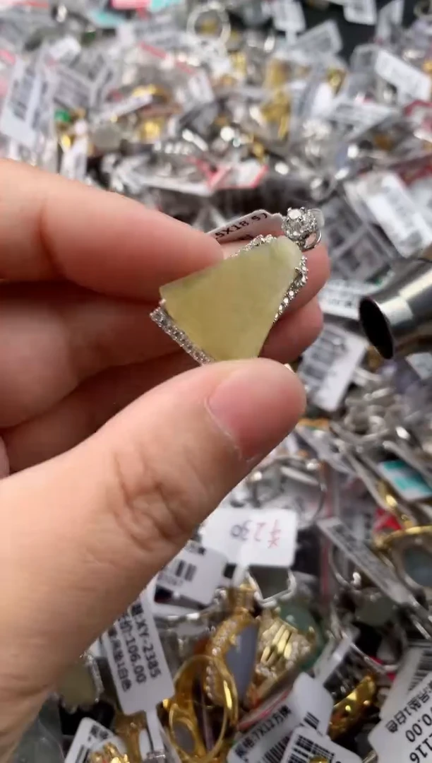 银S925镶嵌戒指翡翠555     7