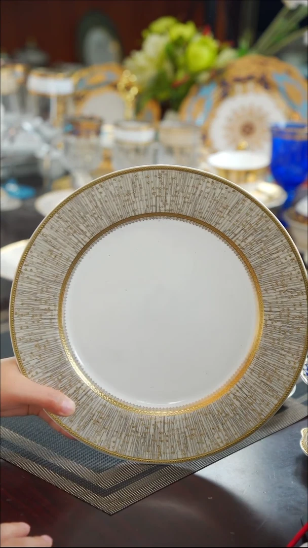 瓷片10.5英寸平盘1个