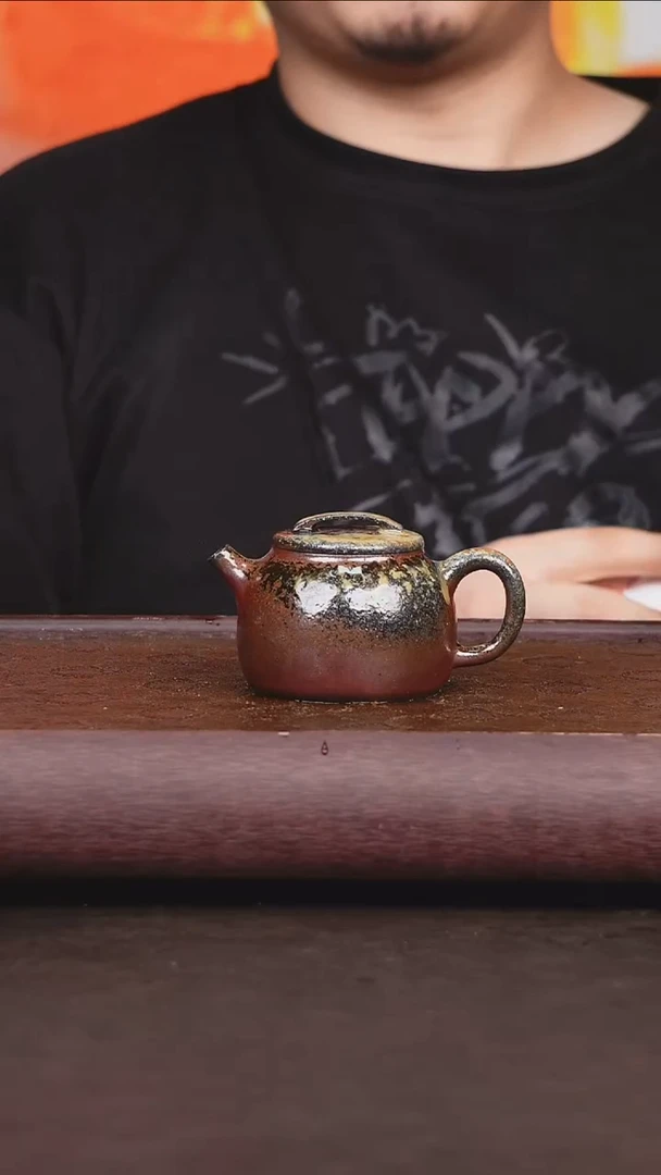 茶壶紫砂柴烧 汉瓦