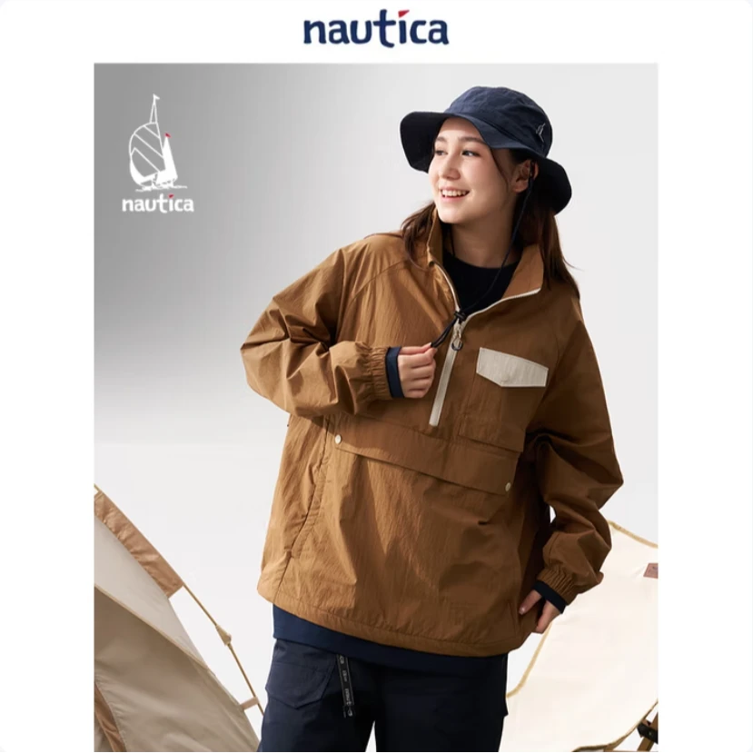 Nautica White Sail防轻溅水户外夹克外套gorpcore 系列JW4302