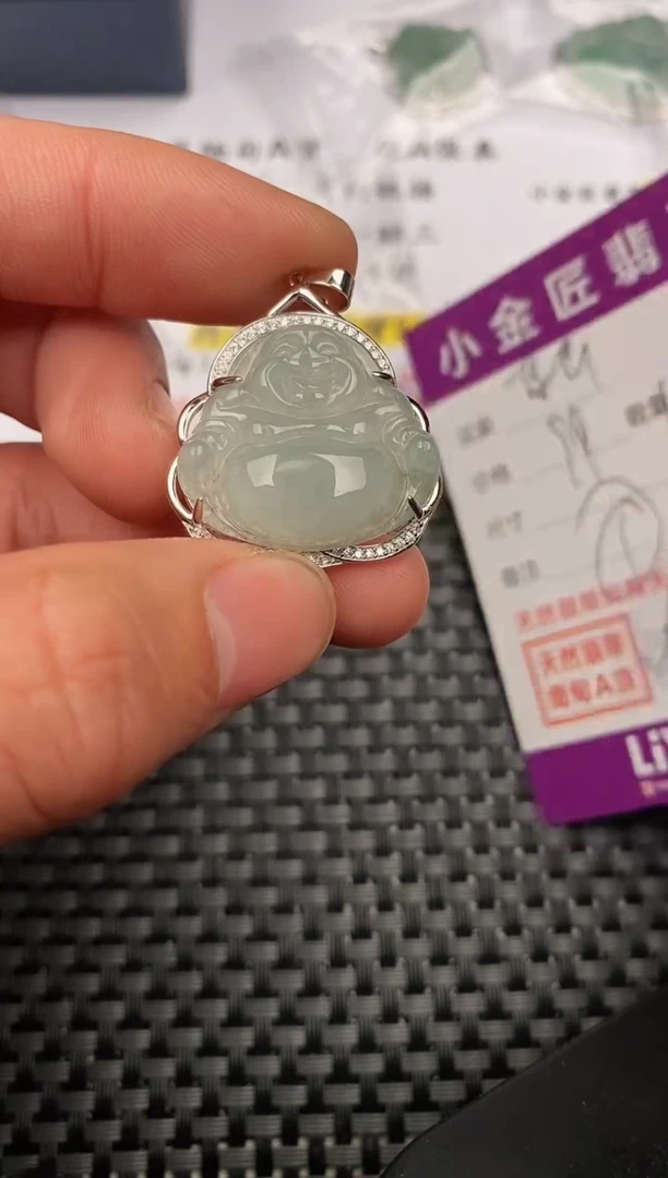 【闪购商品】翡翠颈饰银S925镶嵌挂件