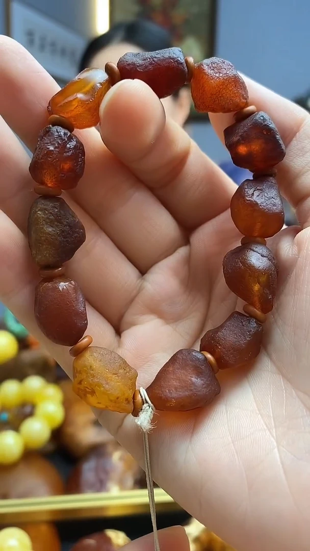 手绳琥珀未镶嵌手串