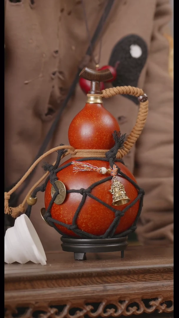 【闪购商品】144号精品天然大漆工艺防渗内胆酒葫芦~
