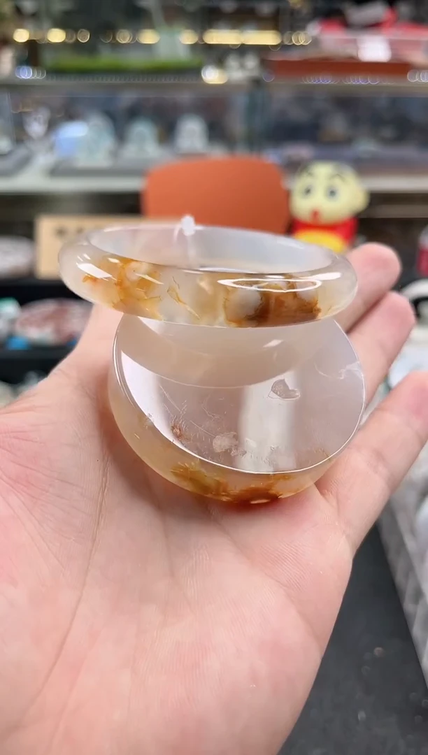 未镶嵌手镯石英质玉61圈口 （赠品镯心）32538