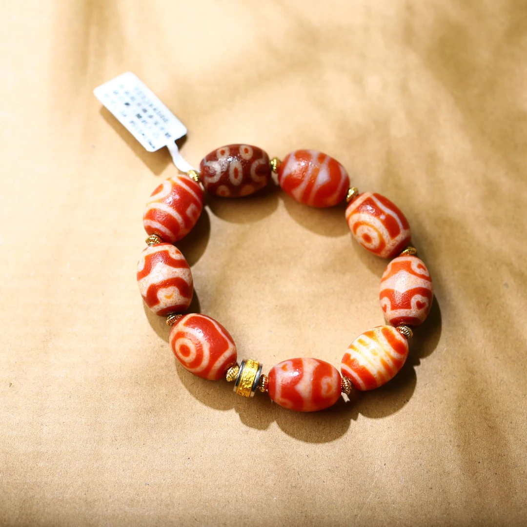 牛血红天珠多宝手链设计款（随机）/多样性发其一  TZSJA4566