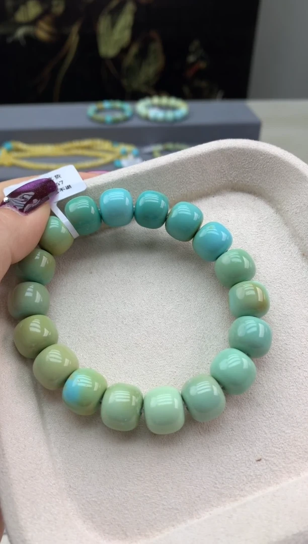 未镶嵌绿松石手绳晓*E56