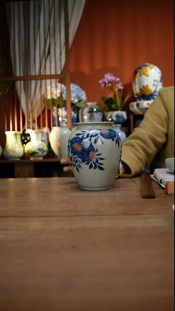 当代高温釉下彩手绘陶瓷餐具