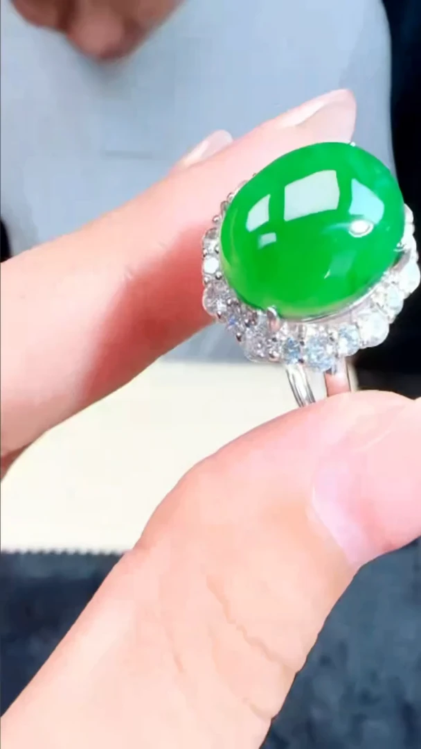 定制翡翠未镶嵌翡翠戒指10