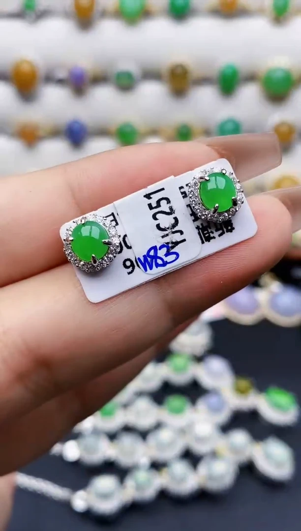 银S925镶嵌戒指翡翠1478