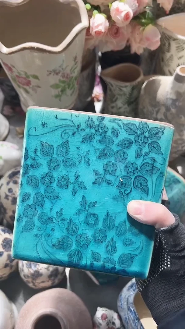 【闪购商品】陶瓷微瑕花盆高15.5CM内口14.5CM