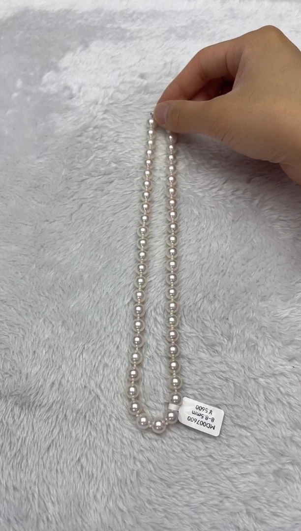 海水珍珠银S925镶嵌项链AK8-8.5mm