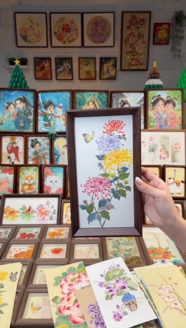 国画烟花菊 手绘国画27