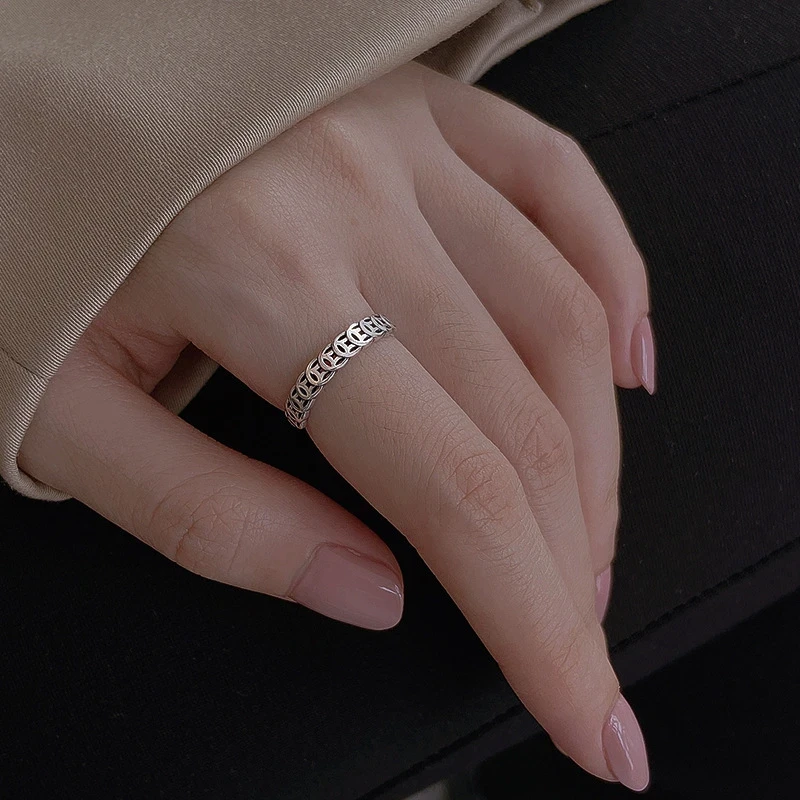 【钱多多】戒指女个性男女小众复古铜钱戒指指环百搭ins