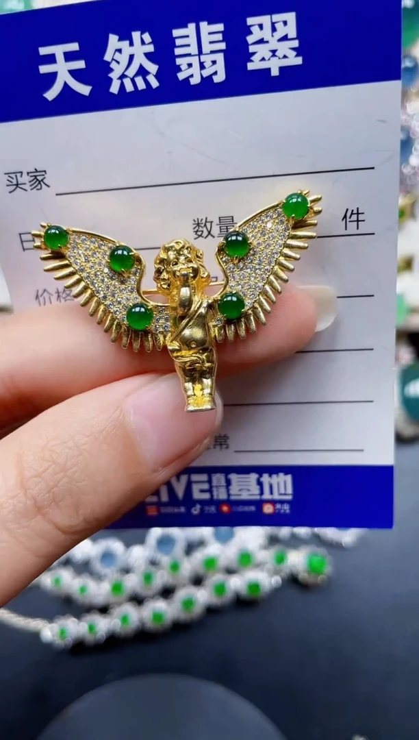 银S925镶嵌手镯翡翠224
