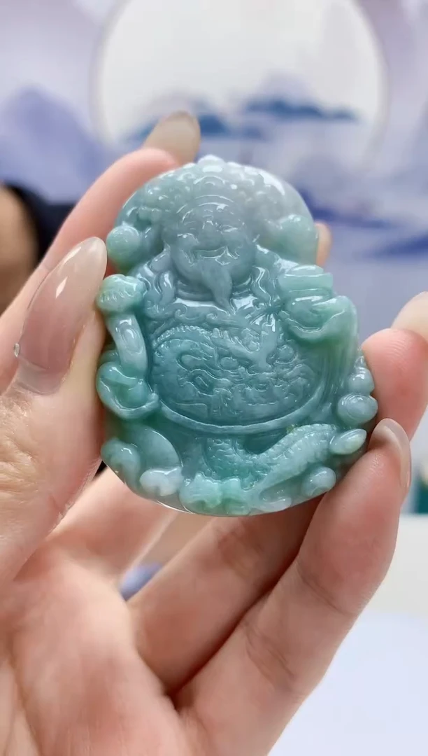 翡翠未镶嵌颈饰5145MM-jj挂件2