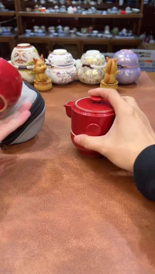 真的很便宜会开片的旅行茶具