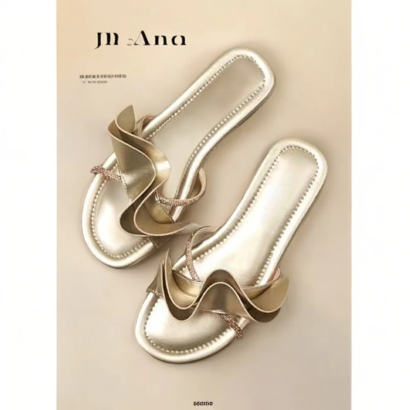 外穿拖鞋女士夏季新款法式时尚气质百搭一字拖凉鞋平底裙子凉拖鞋