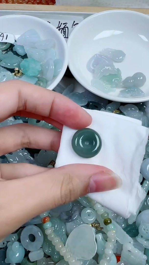 散珠翡翠225号链接，A货翡翠