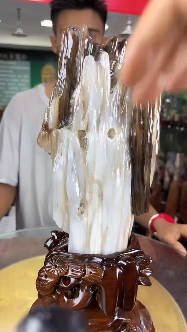 未镶嵌珠宝奇石硅化玉缅甸天然树化玉摆件