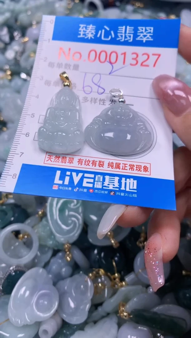 翡翠未镶嵌颈饰含绳0001327