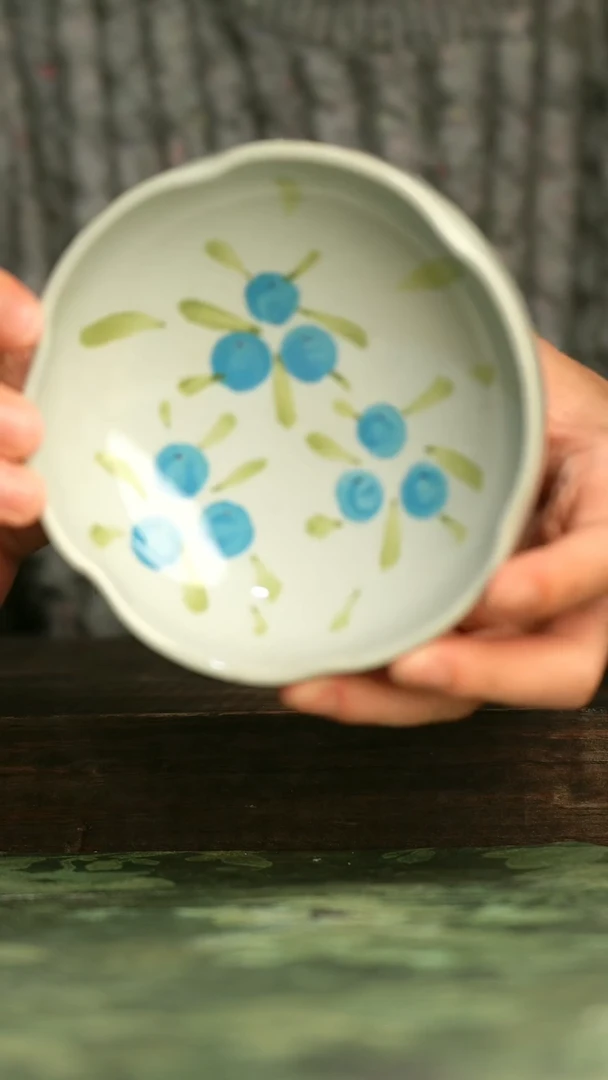 陶瓷青诗集手工手绘瓷器