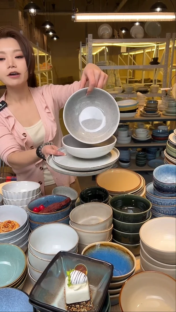 瓷227【瑕疵】外贸尾货窑变釉下彩