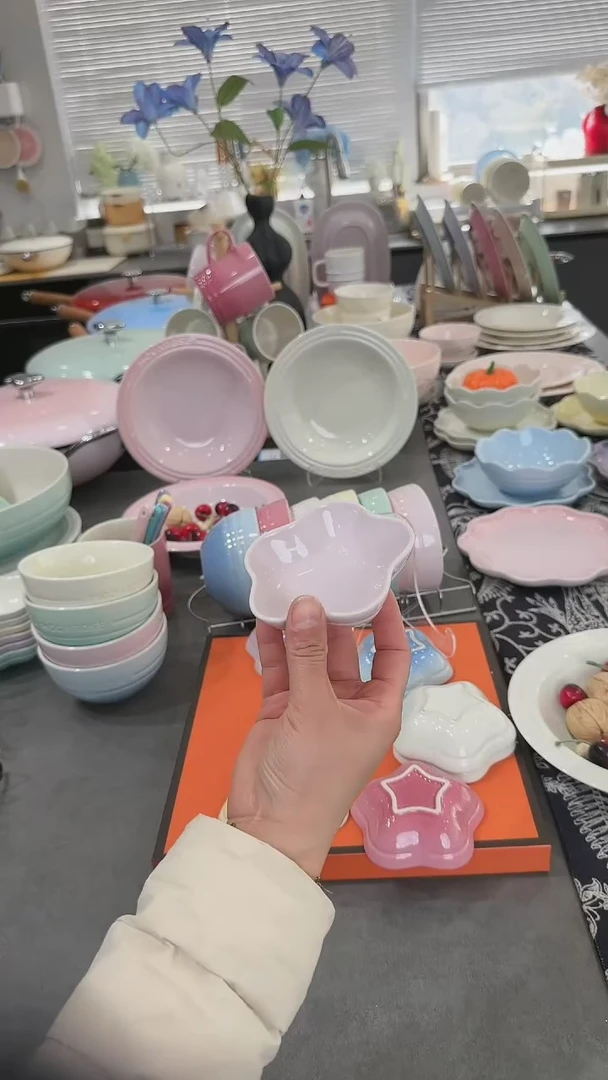 【闪购商品】瓷蘸料碟2件套-樱花粉