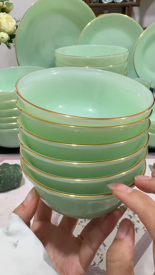 4.5英寸玉瓷碗6个口径11.5厘米