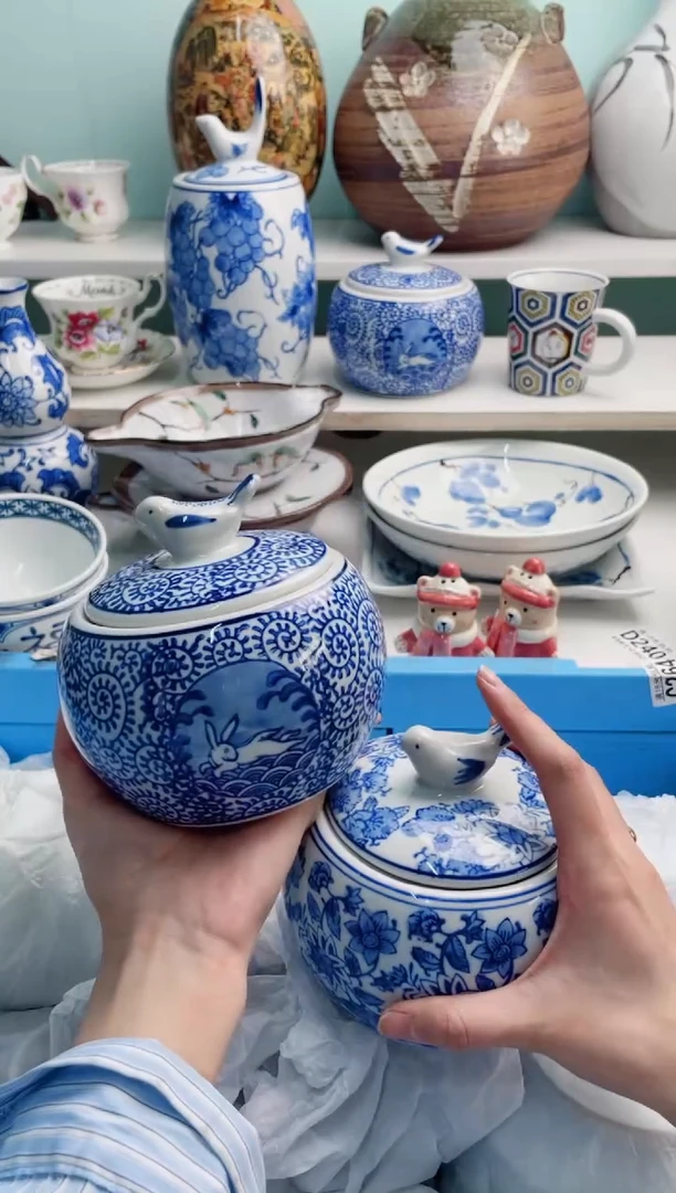 陶瓷美***剧X********** 2个兔子1个花的