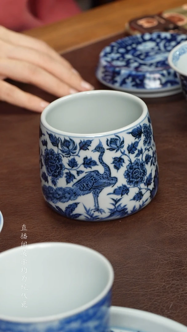 素月明河孔雀牡丹火山杯