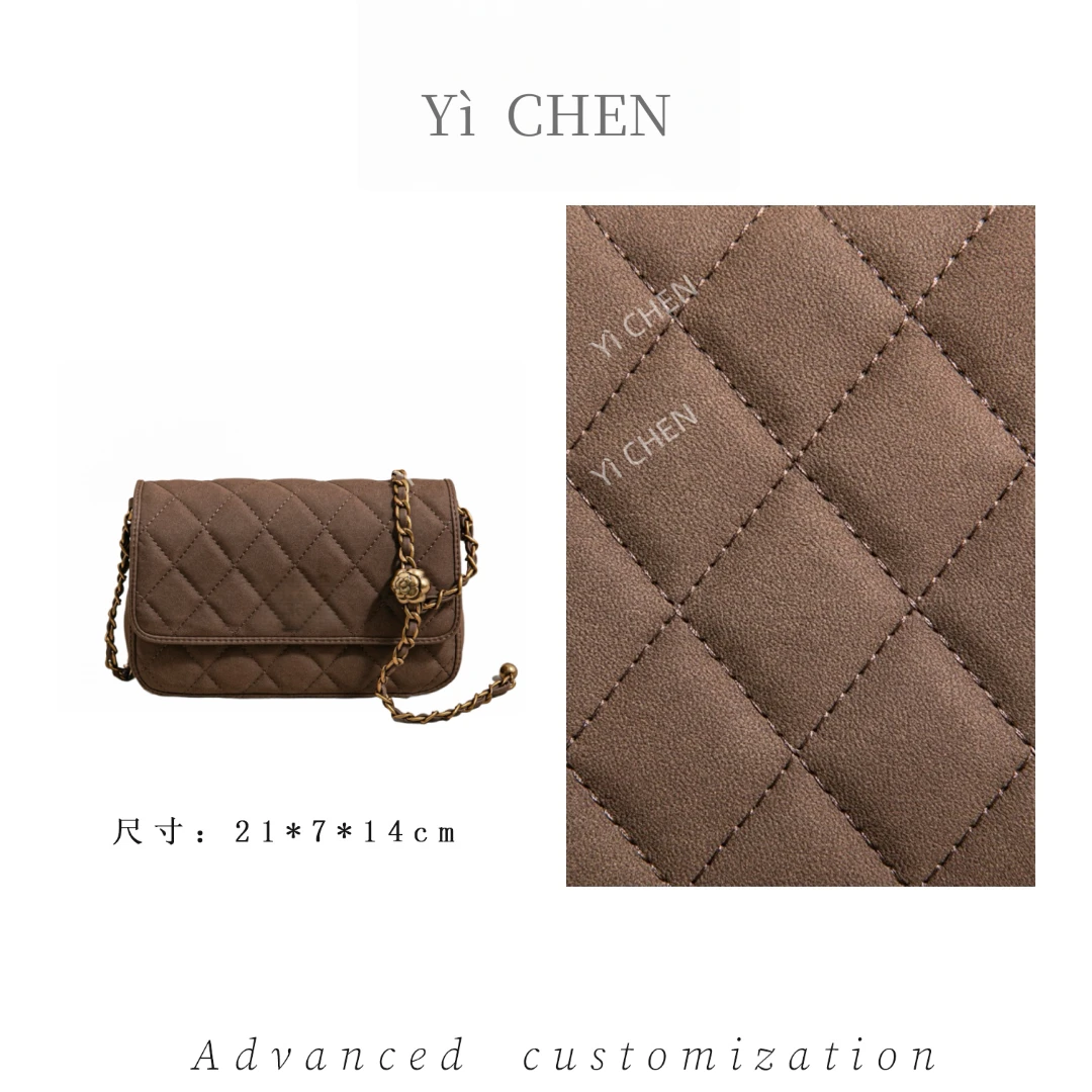 【Yì CHEN】SK-83235-焦棕 简约时尚女士新款轻奢单肩斜跨包