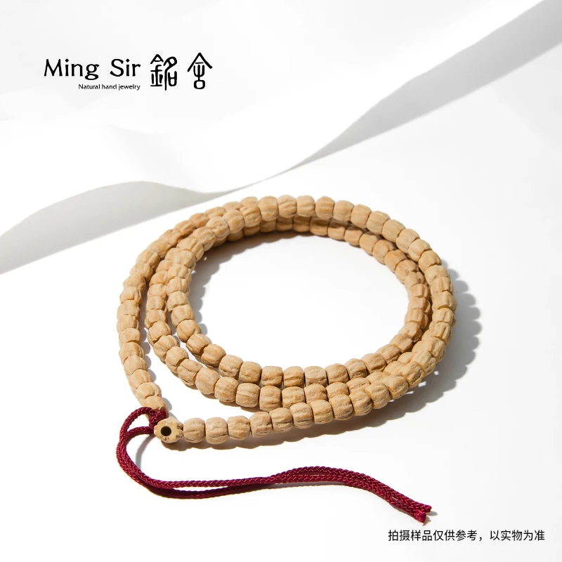 【铭舍】天然百香籽藏式高油精工百香籽素款108念珠7110