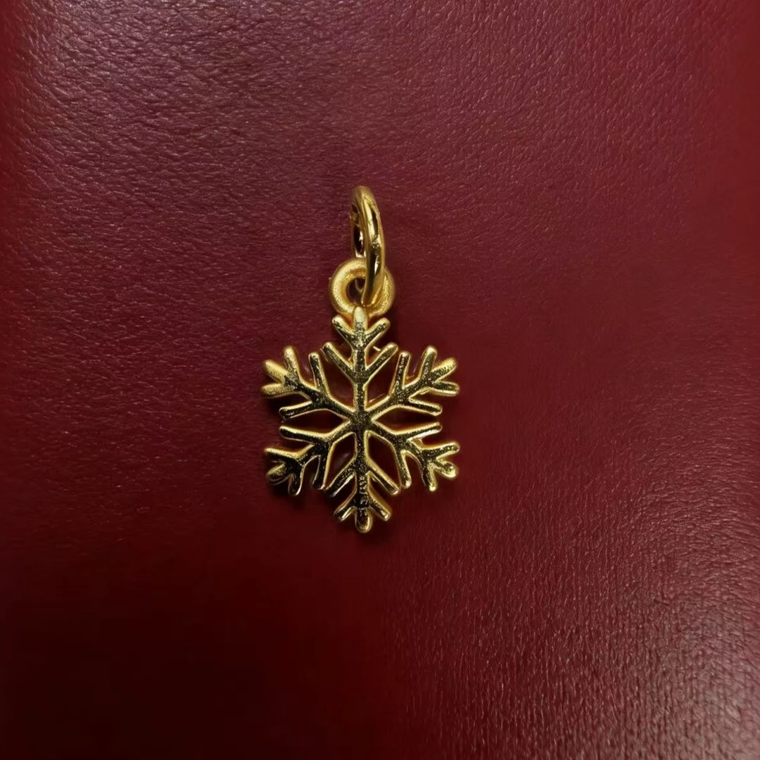 金之之黄金（足金999)  雪花 素金  吊坠