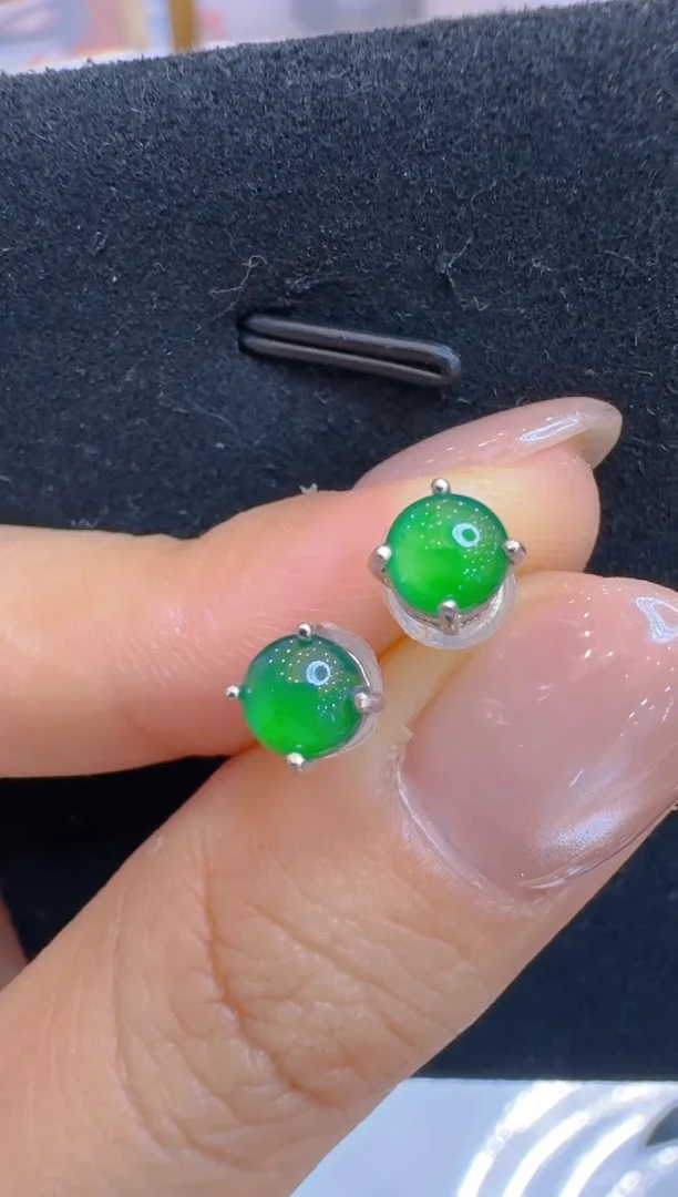 银S925镶嵌翡翠耳饰多样性团购发一件