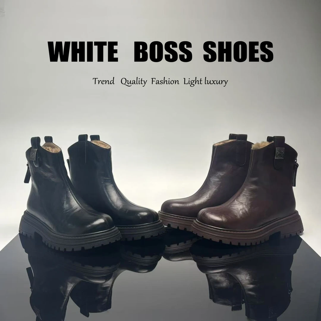 秋冬新款时尚瘦瘦靴百搭厚底马丁靴休闲潮流短靴女鞋 2588