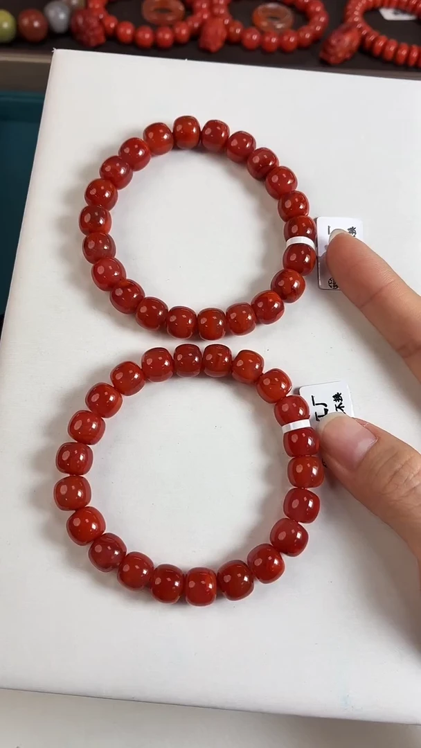 未镶嵌瓦西老型手串10+南红玛瑙（多样式发其一）